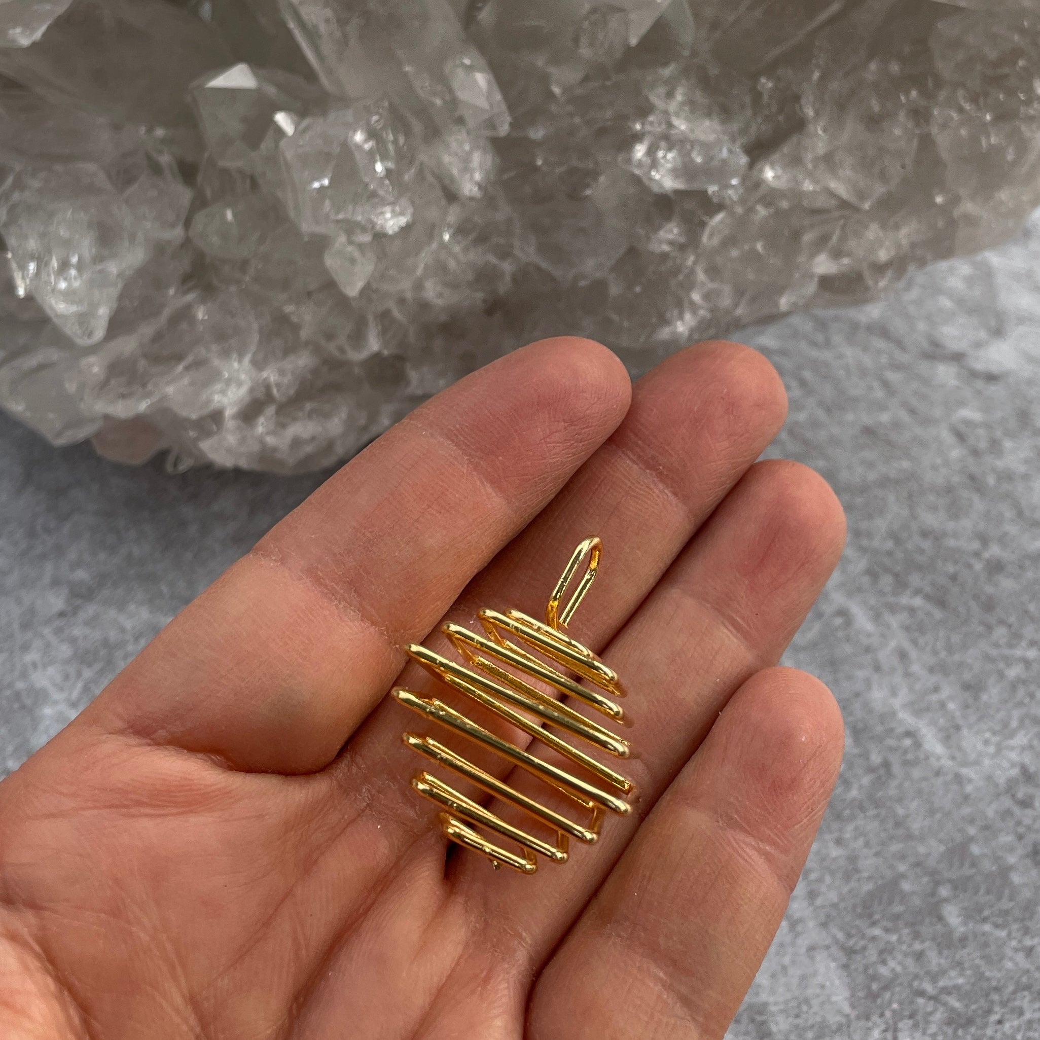 Cage Pendant Golden - Square - 1pc Cage Pendant Golden - Square - 1pc